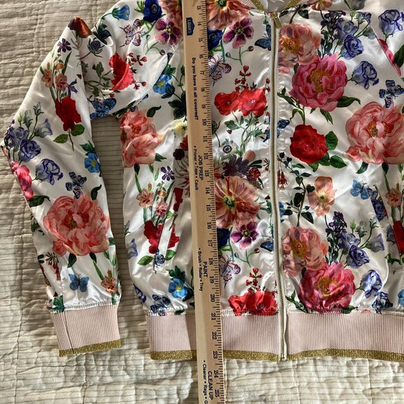 Girl's Nathalie Lete H&M floral bomber jacket Sz 14y+ - Picture 7 of 10